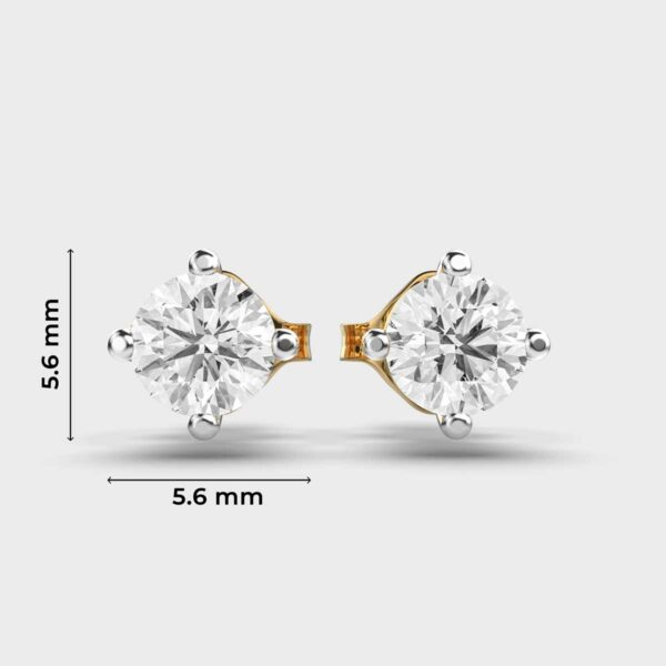 Half Carat Solitaire Diamond Studs