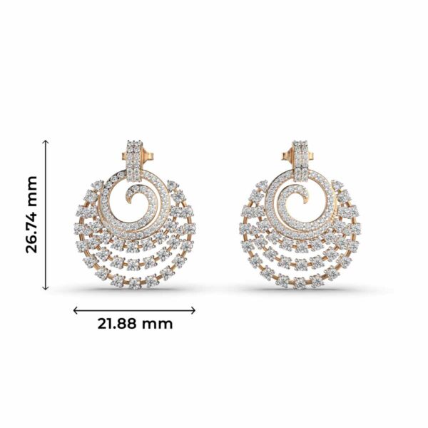 Scintillating Circle Diamond Danglers