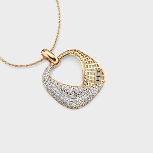 Swirling Mesh Diamond Pendant