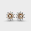 Charming Diamond Floral Studs