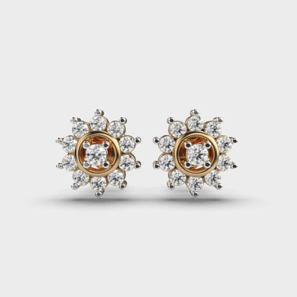 Charming Diamond Floral Studs