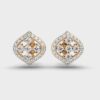 Petal Shaped Diamond Studs