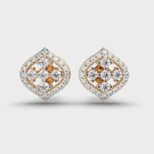 Petal Shaped Diamond Studs