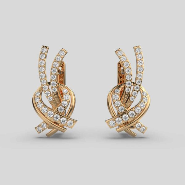 Twinkling Twirls Diamond Earrings