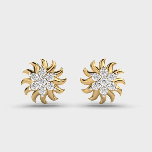 Spinning Sun Diamond Studs