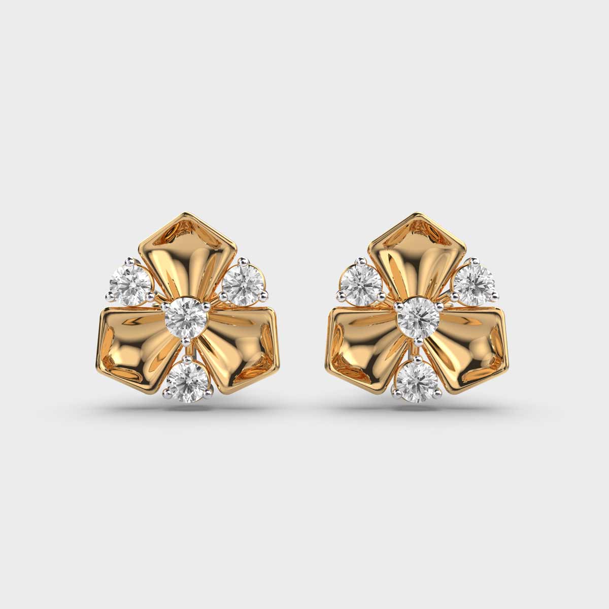 Pinwheel Diamond Studs