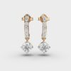 Hanging Solitaire Diamond Earrings