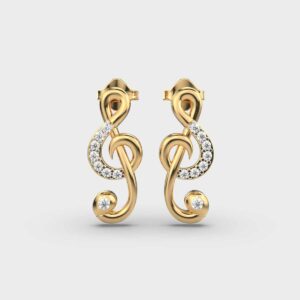 Treble Diamond Earrings