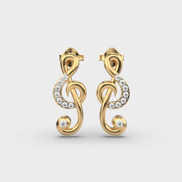 Treble Diamond Earrings