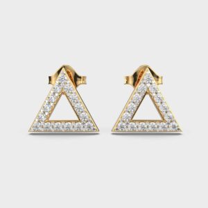 Sparkling Triangle Diamond Studs