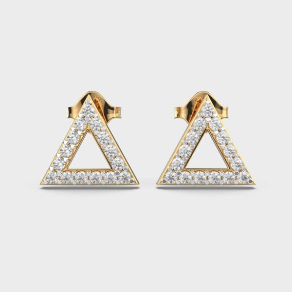 Sparkling Triangle Diamond Studs