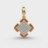 Edgy Dazzling Diamond Pendant