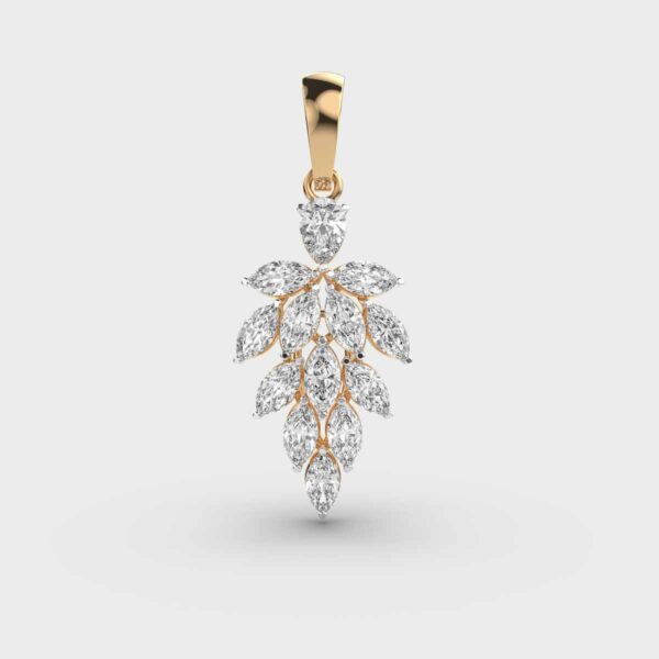 Dewy Leaf Diamond Pendant