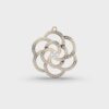 Swiveling Flower Diamond Pendant