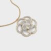 Swiveling Flower Diamond Pendant