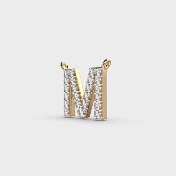 Initials Diamond Pendant - M