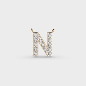 Initials Diamond Pendant - N