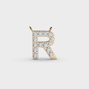 Initials Diamond Pendant - R