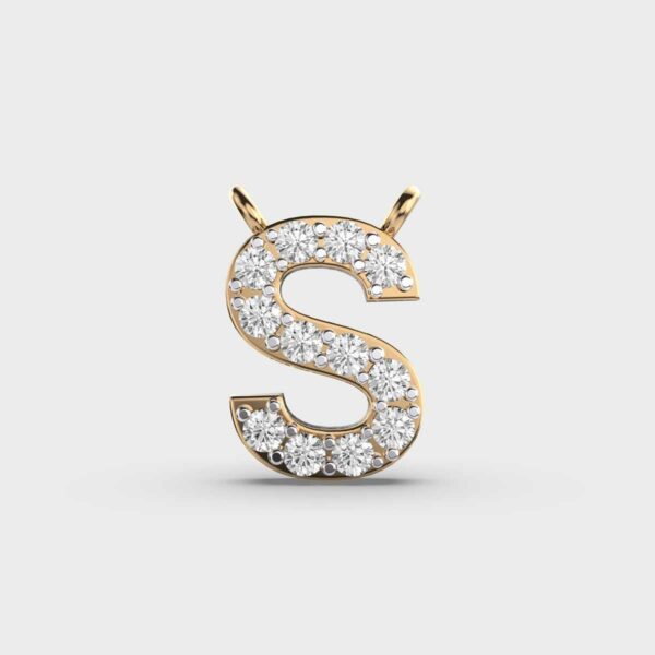 Initials Diamond Pendant - S