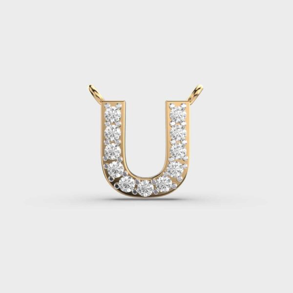 Initials Diamond Pendant - U