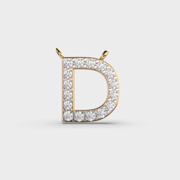 Initials Diamond Pendant - D