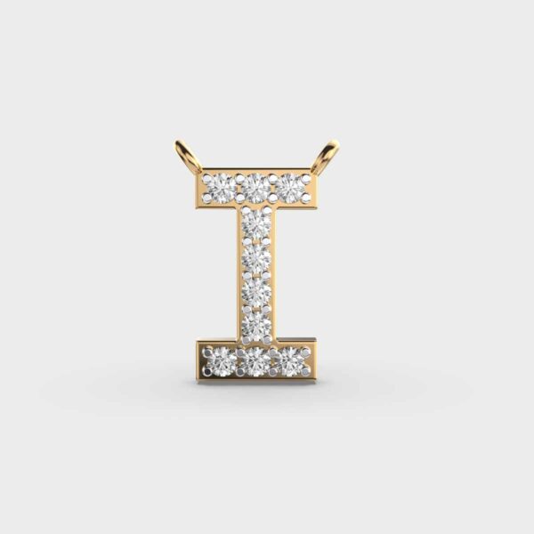 Initials Diamond Pendant - I