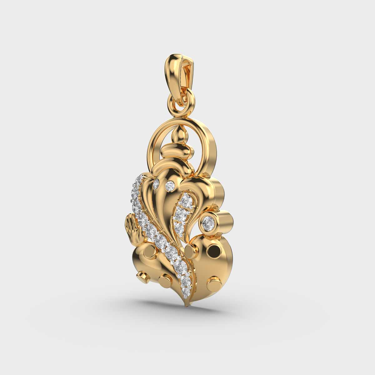 Divine Ganesha Diamond Pendant