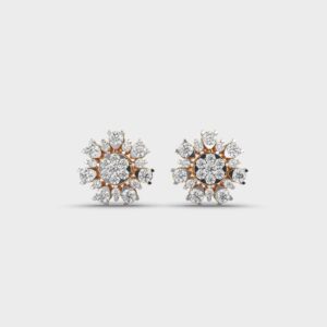 Gleaming Bloom Diamond Stud