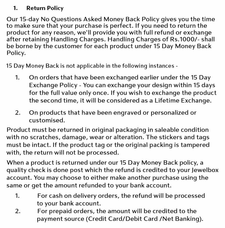 Return Policies 1 1