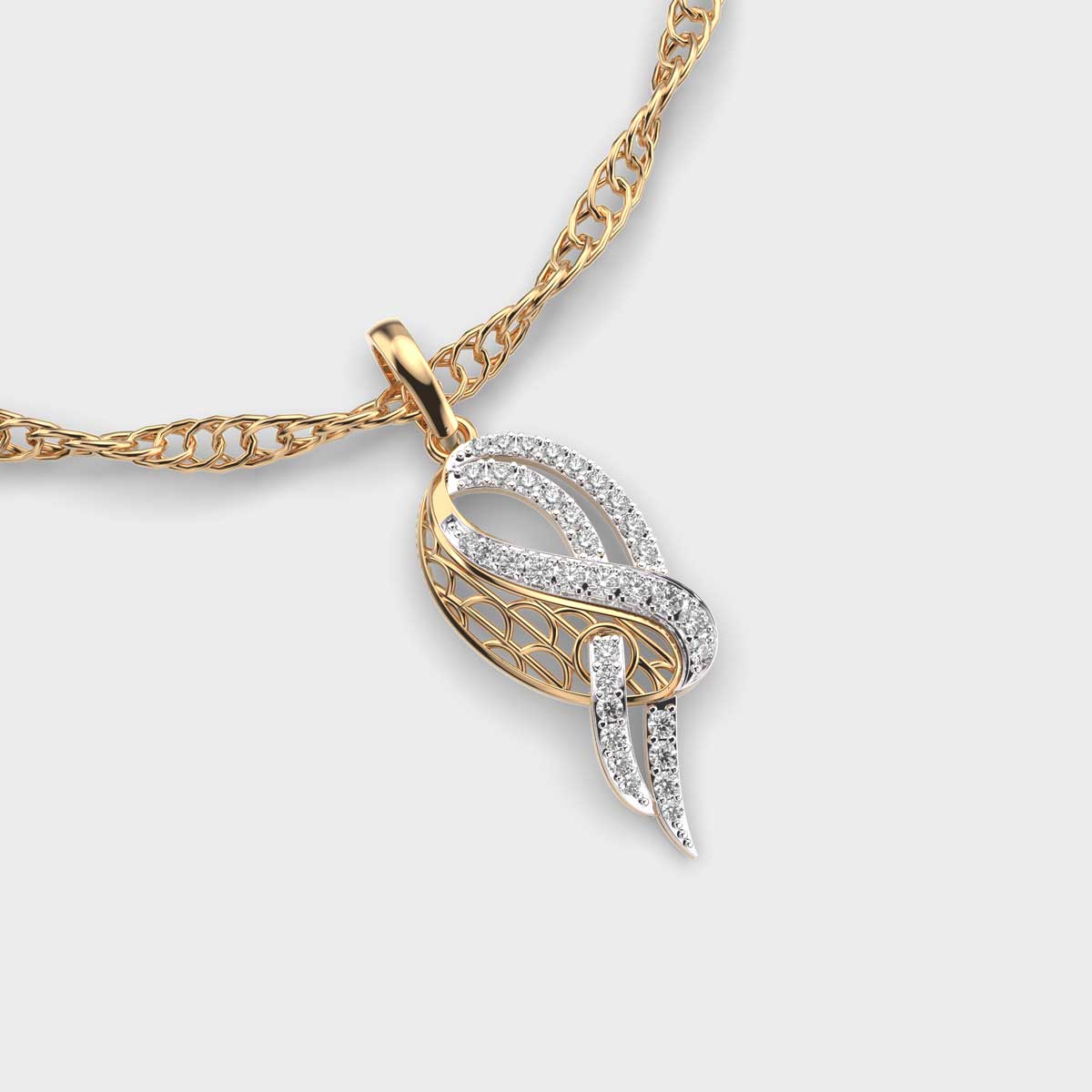 Twinning Cords Diamond Pendant