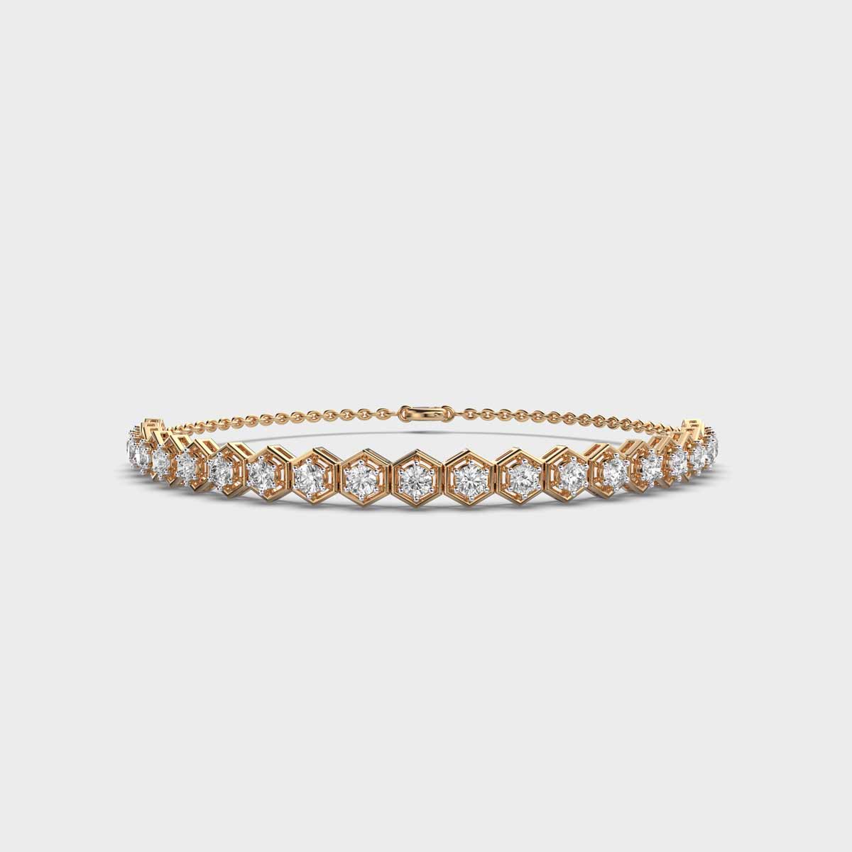 Classic Hexagon Tennis Bracelet