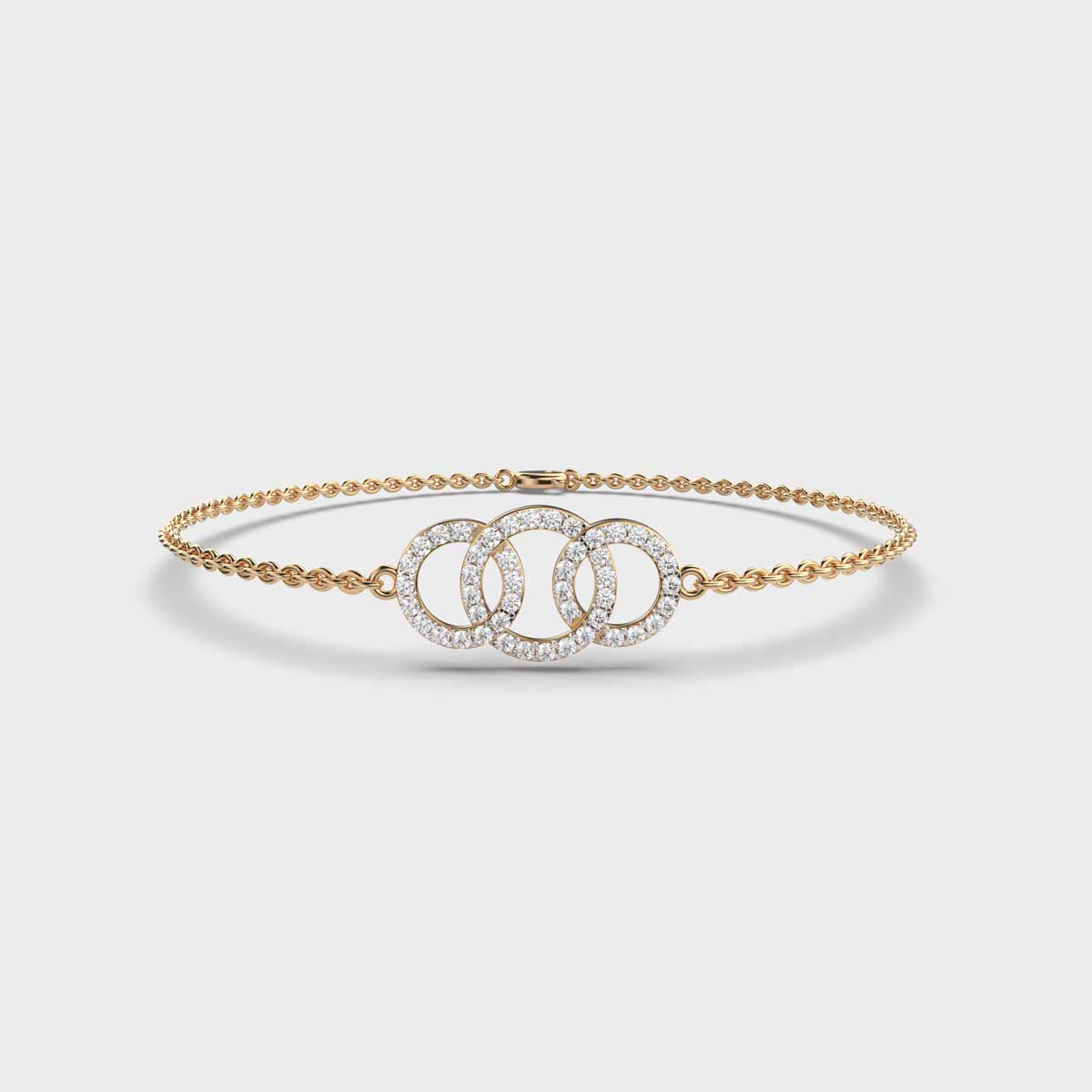 Overlapping Rings Diamond Bracelet