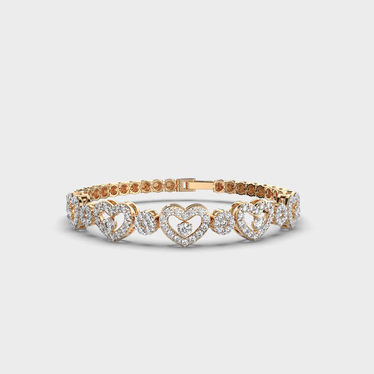 Heart & Dots Diamond Bracelet