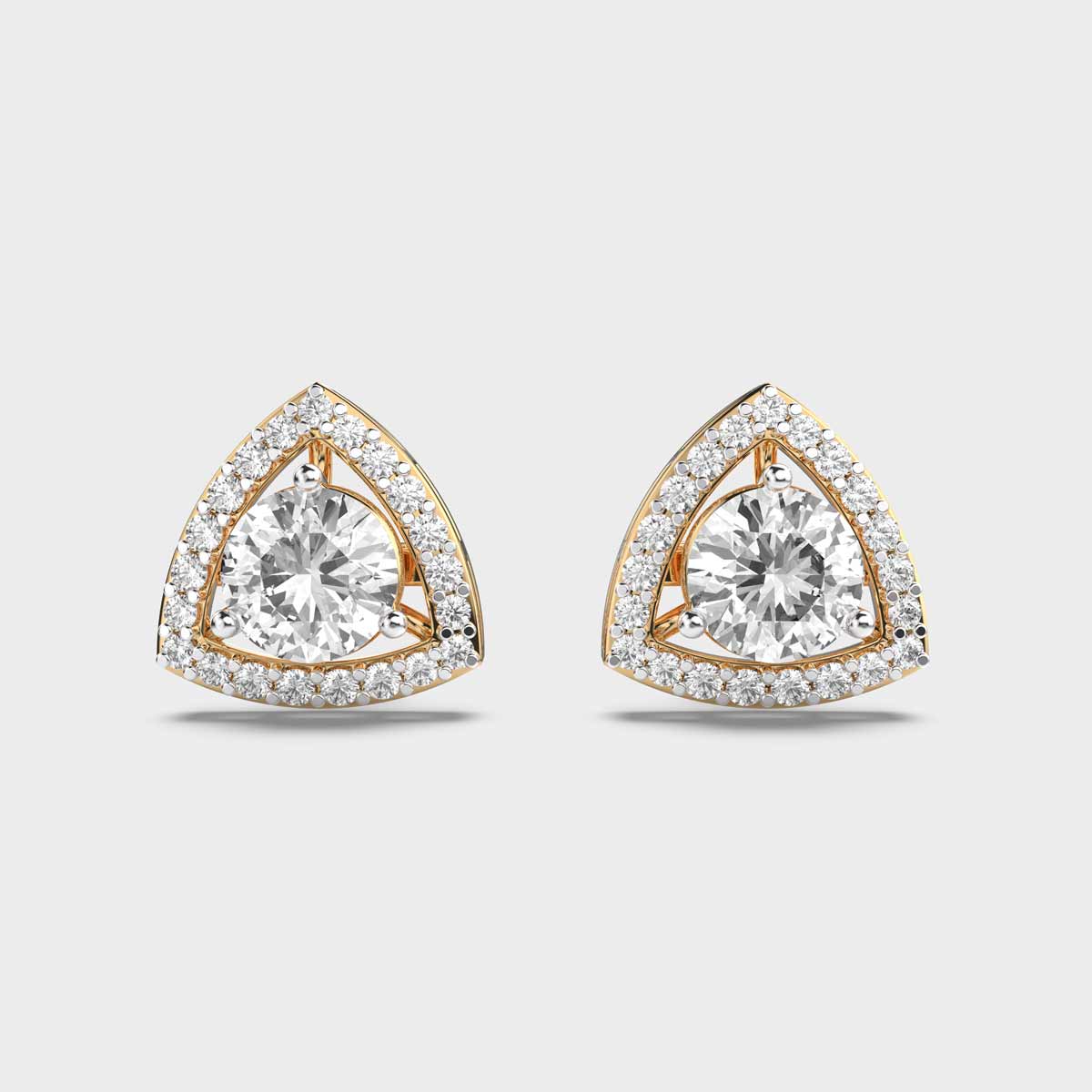 1.2 Carat Solitaire with Prism Halo Studs