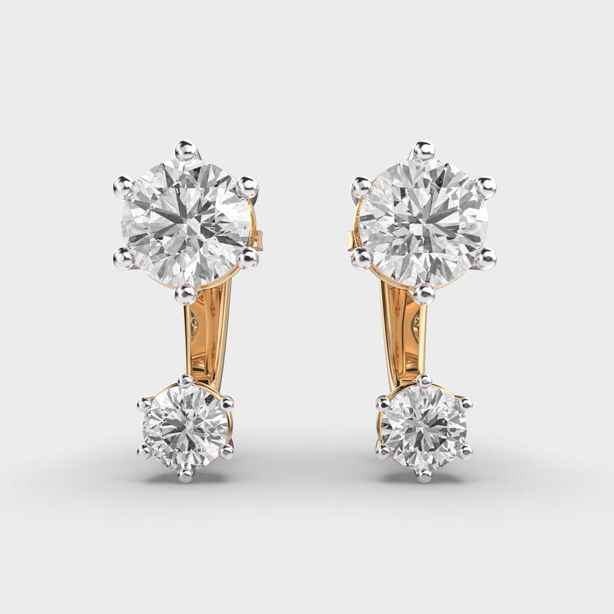 Suspended Solitaire J Earrings