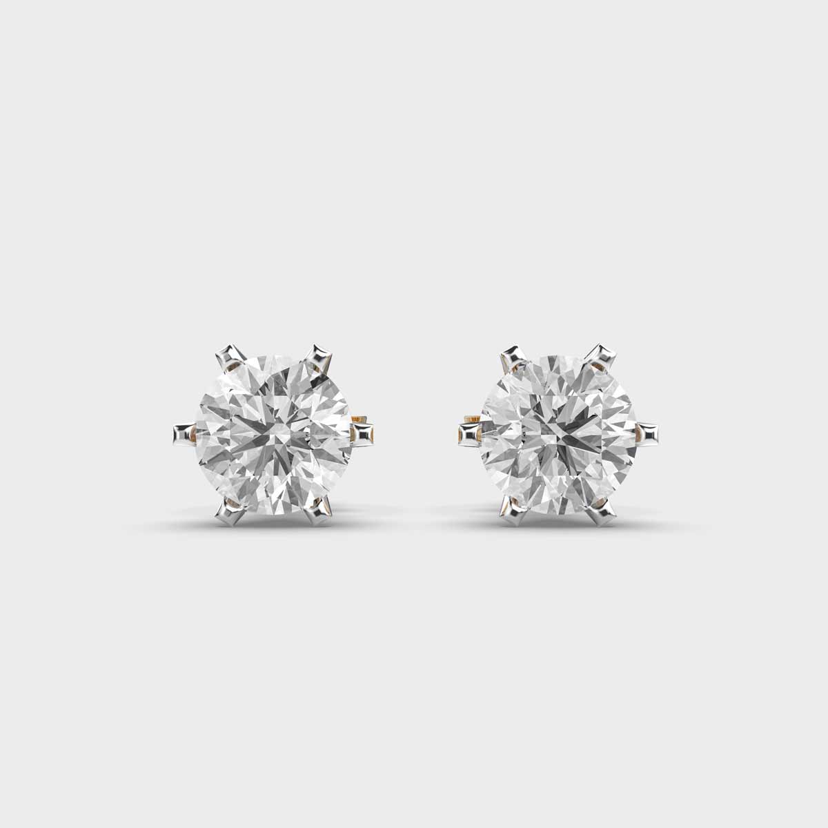 1.5 Carat Round Solitaire Studs