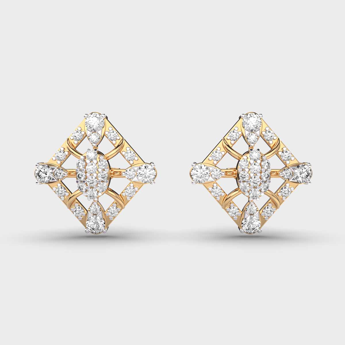 Rhombus Diamond Studs