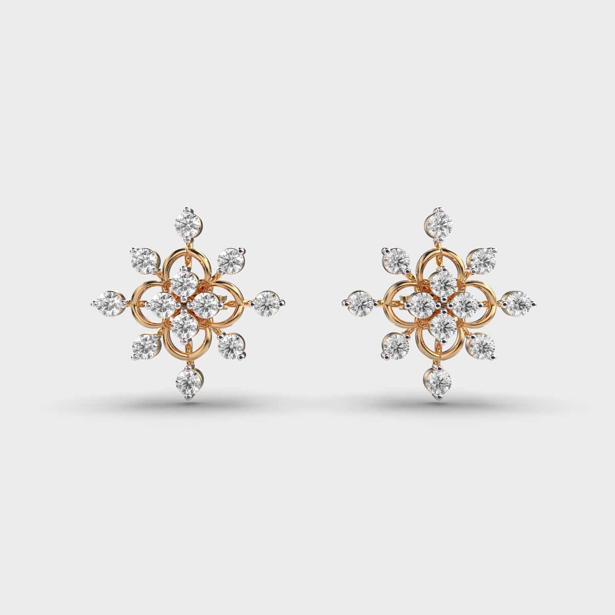 Pinwheel Diamond Studs