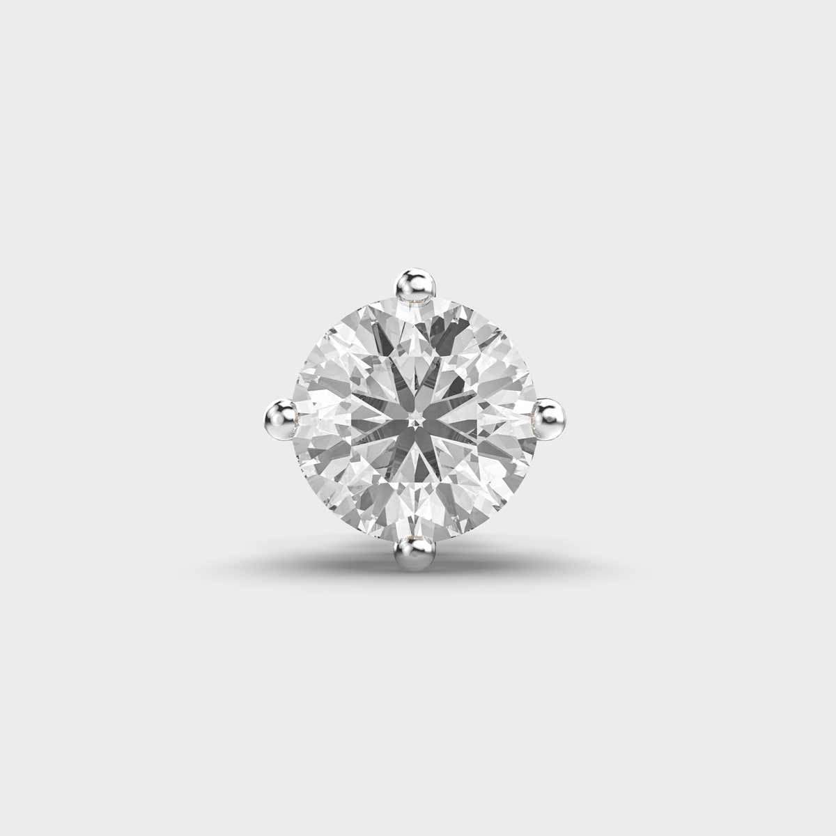 1 Carat Classic Round Single Stud