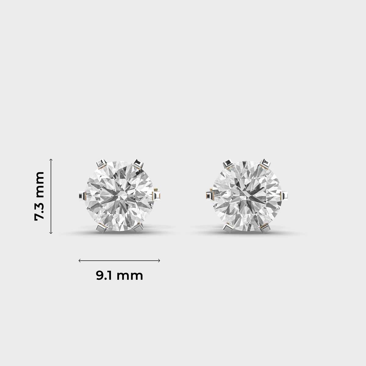 60 Cent Classic Solitaire Studs