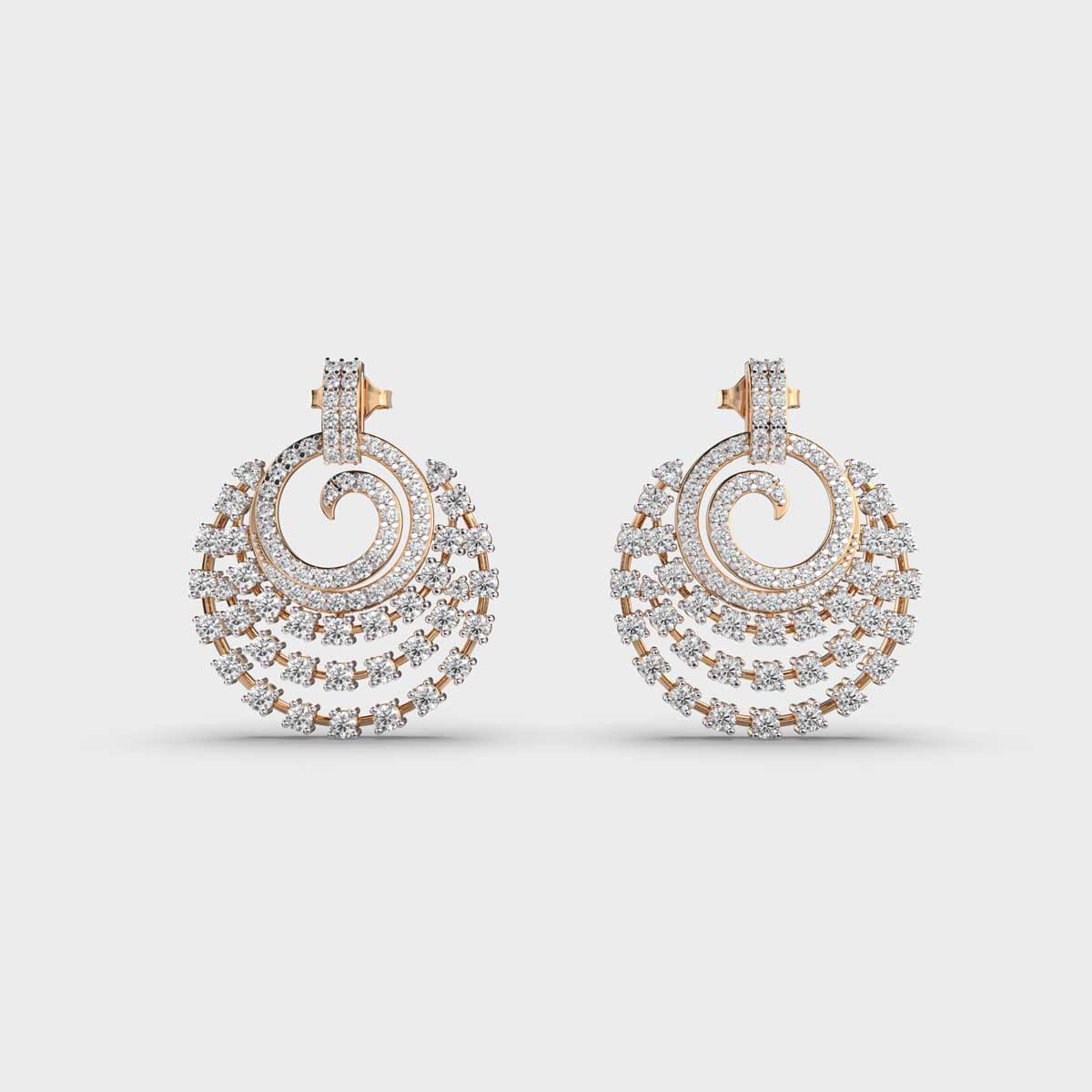 Scintillating Circle Diamond Danglers