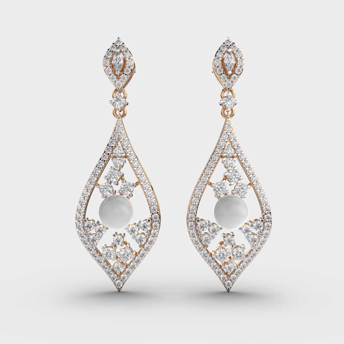 Pearly Delight Diamond Earrings