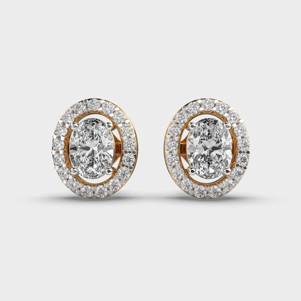 Classic Oval Diamond Studs