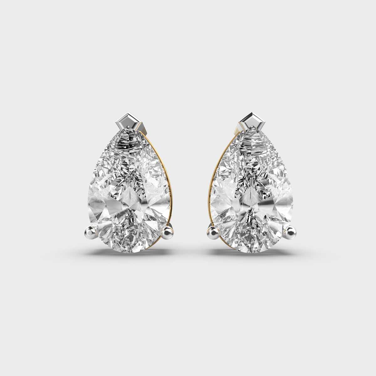 2 Carat Classic Pear Studs