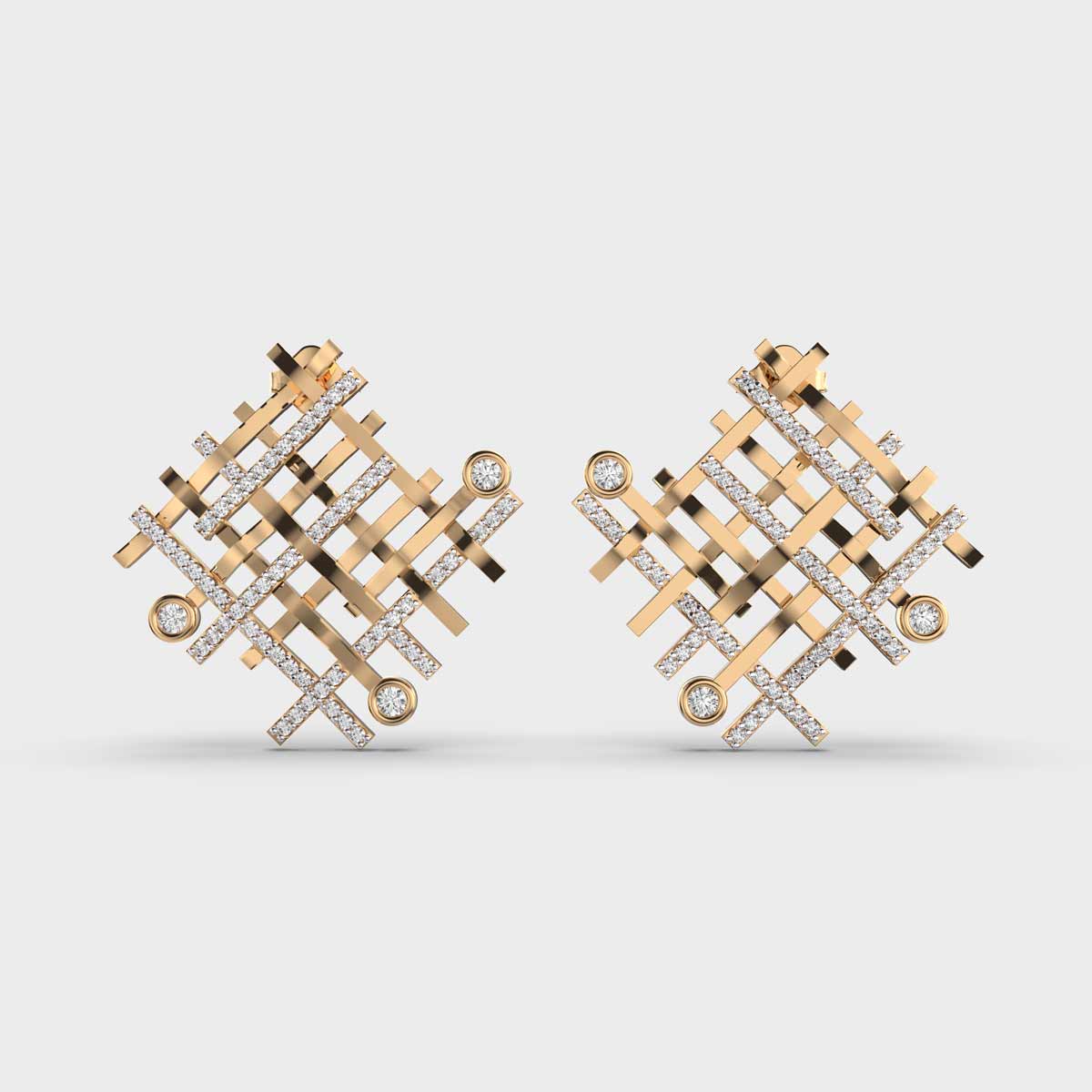 Merry Mesh Diamond Earrings