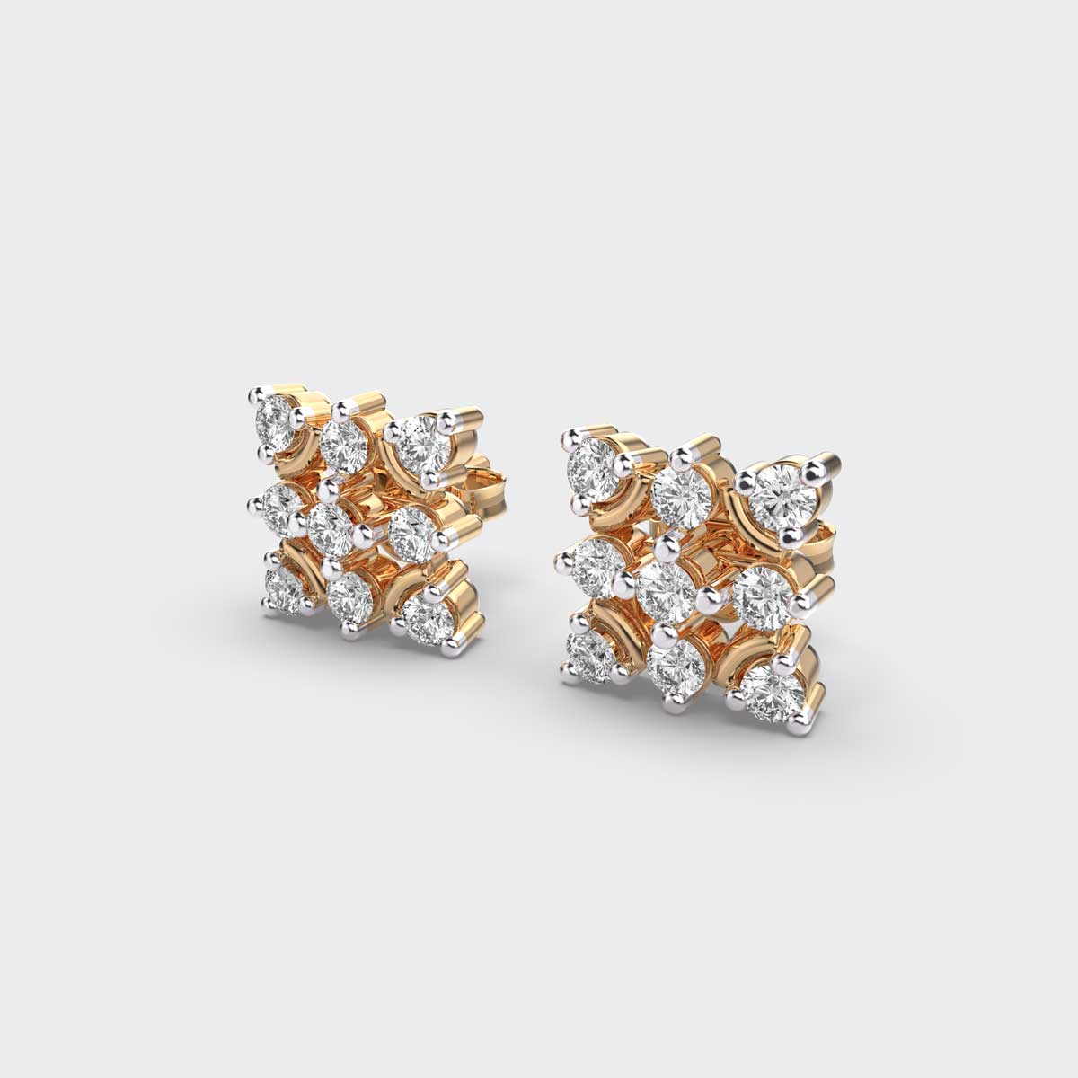 Cute Quad Diamond Studs