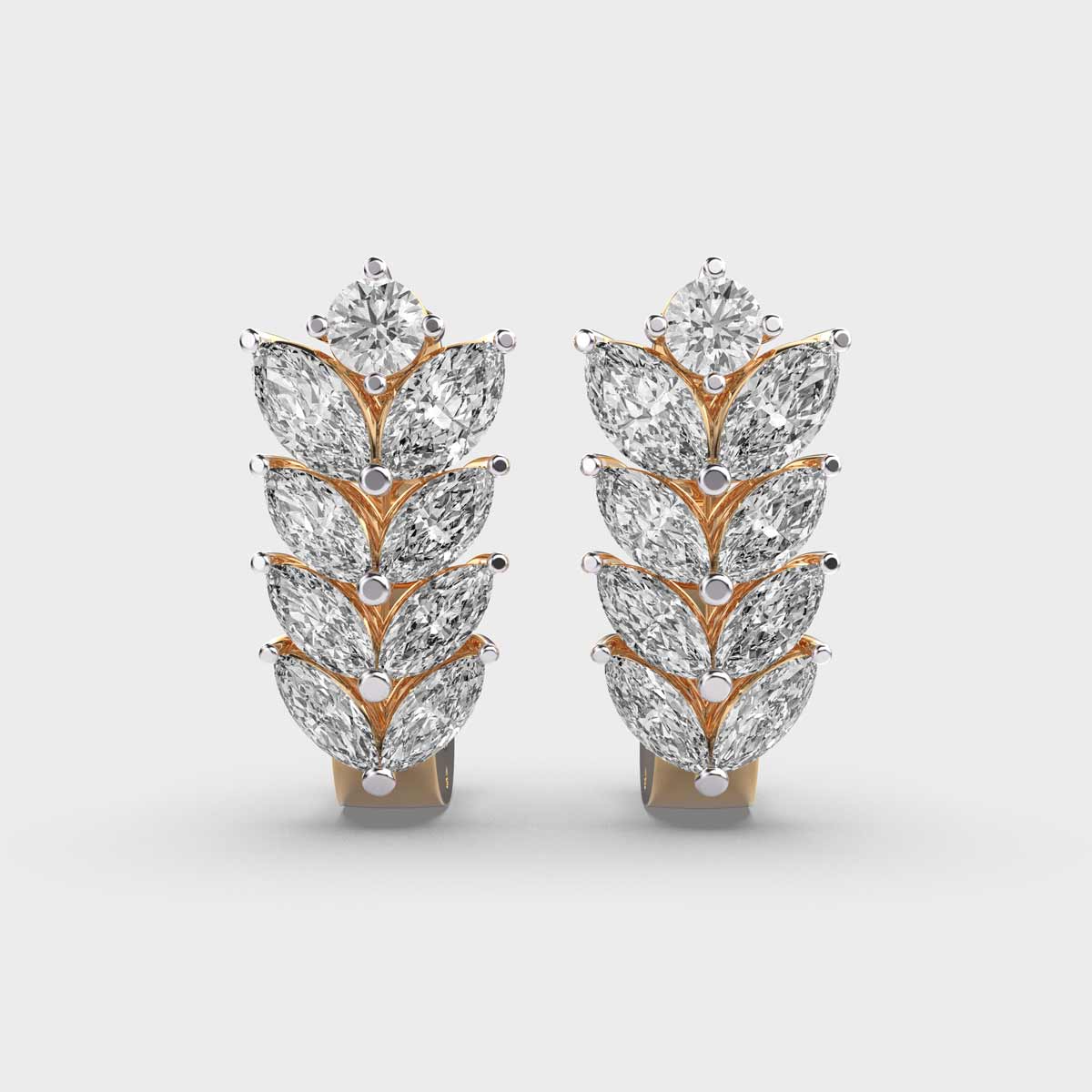 Blooming Petals Diamond Earrings