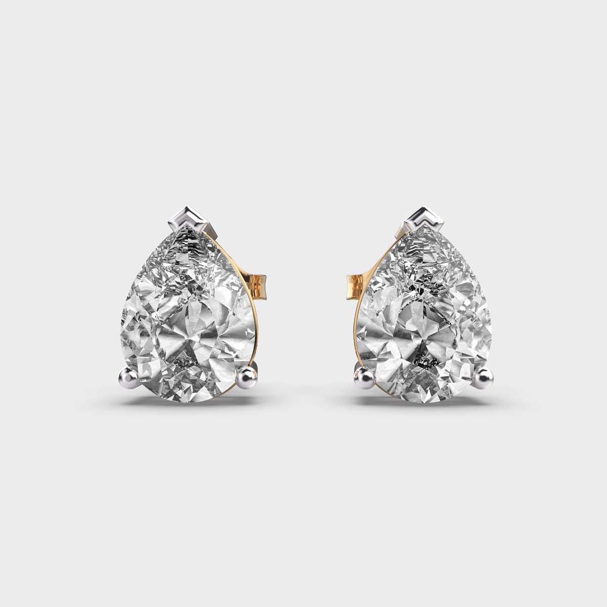 2 Carat Classic Pear Studs