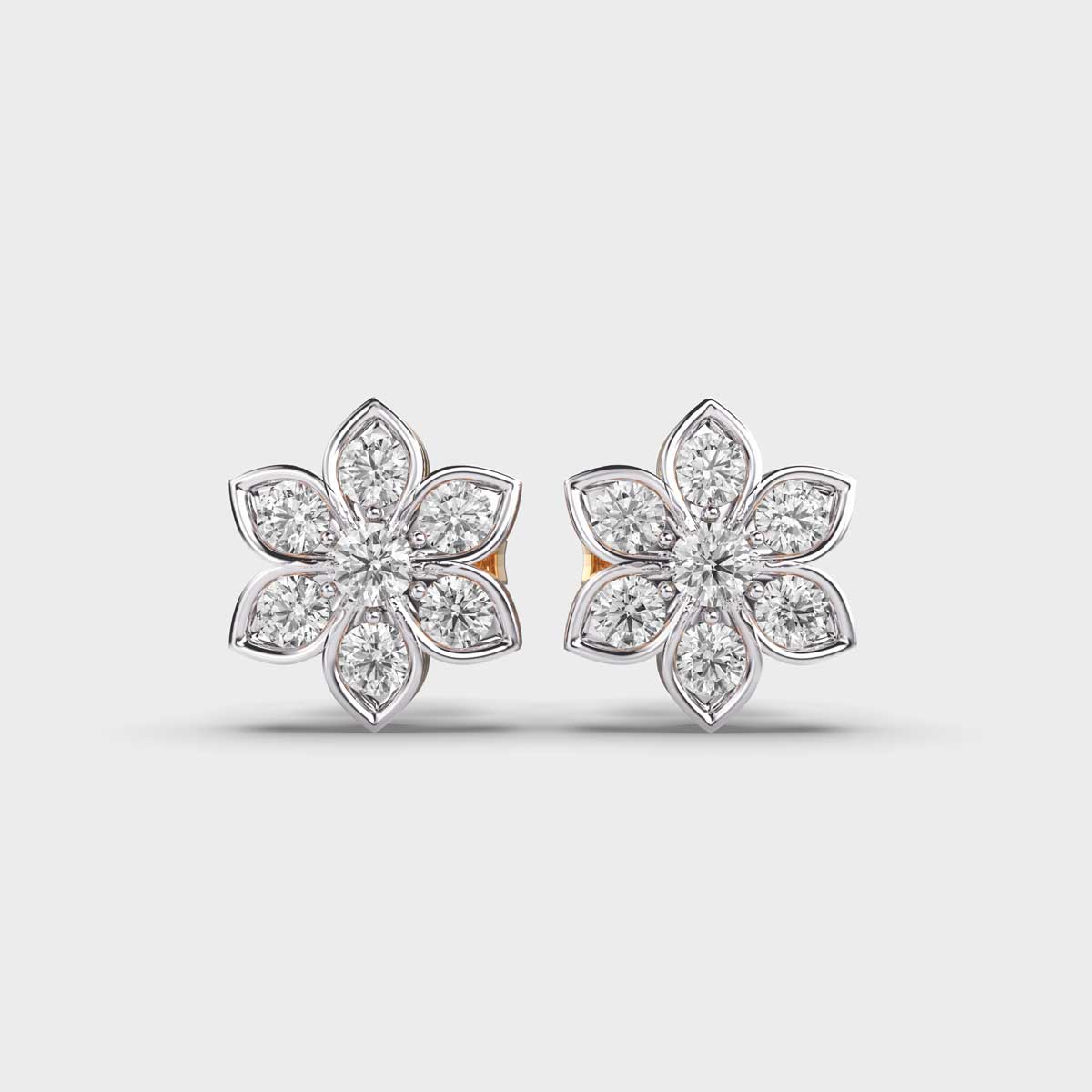 Blooming Flower Diamond Studs