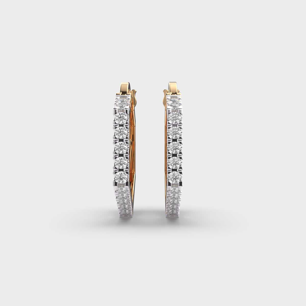 Glamourous Circle of Life Diamond Hoops